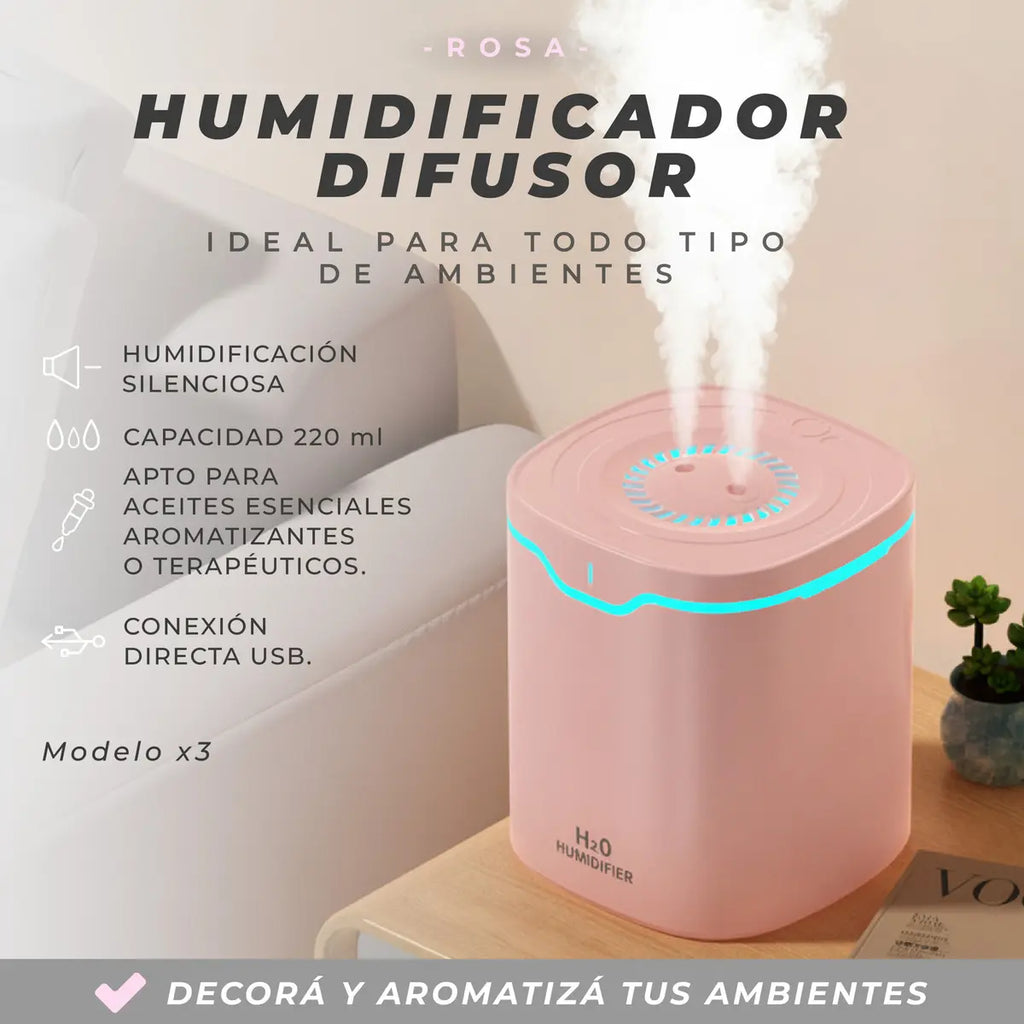 Difusor Humidificador Aromaterapia Ultrasónico 2l