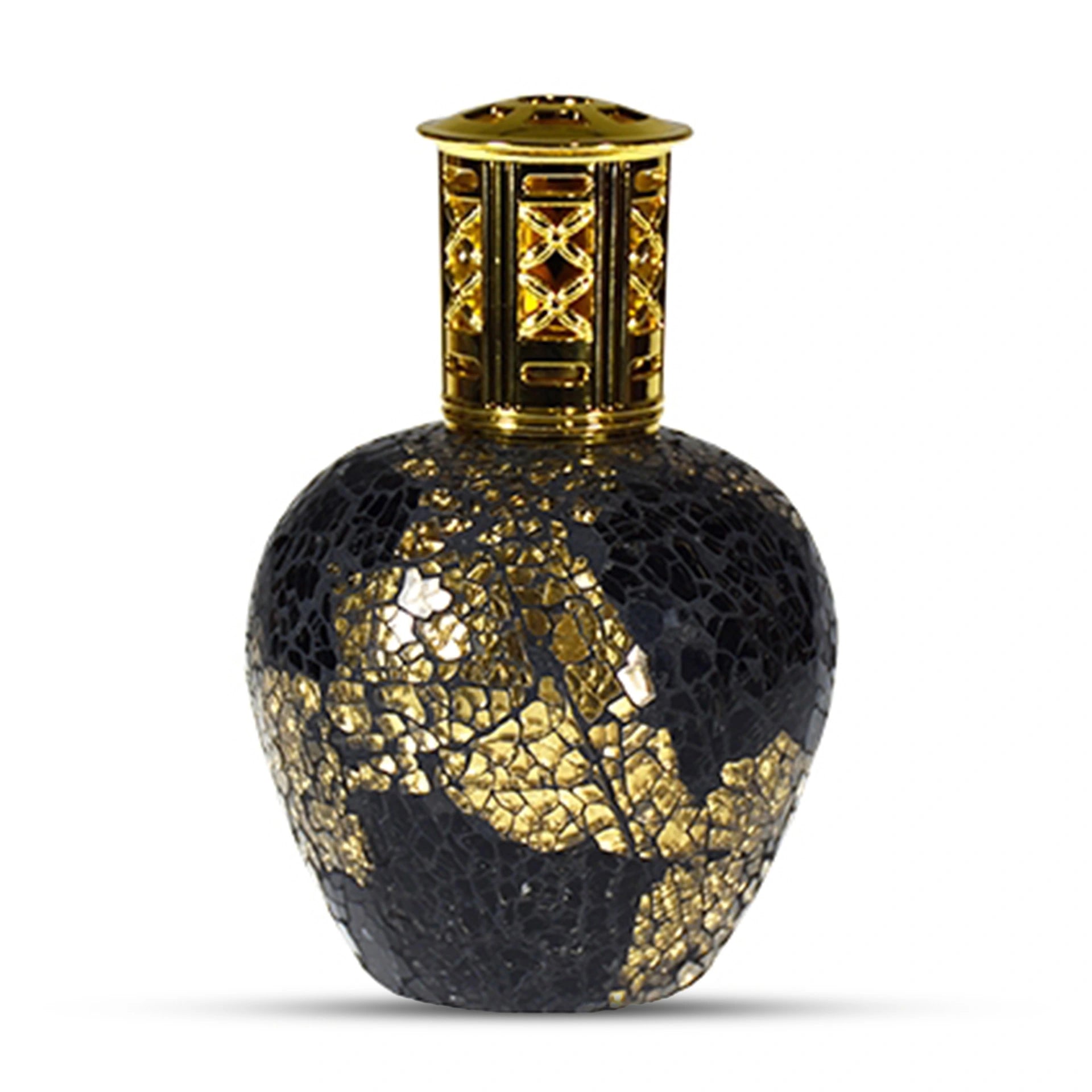 Lámpara Catalítica Mosaico Dorado y Negro